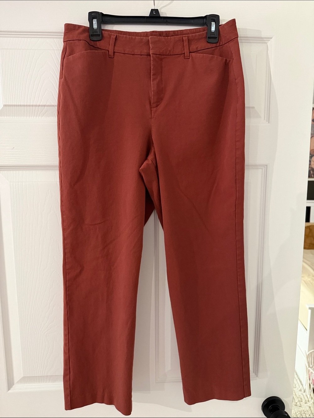Old Navy Women's Cropped Pixie Straight-Leg Pants in Rust